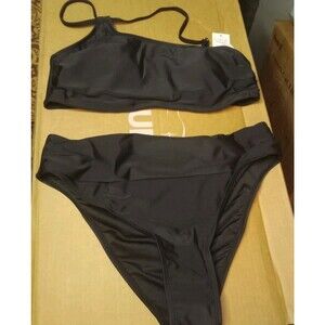 CUPSHE Women's Bikini Set Two Piece One Shoulder Swimsuit High Waisted...